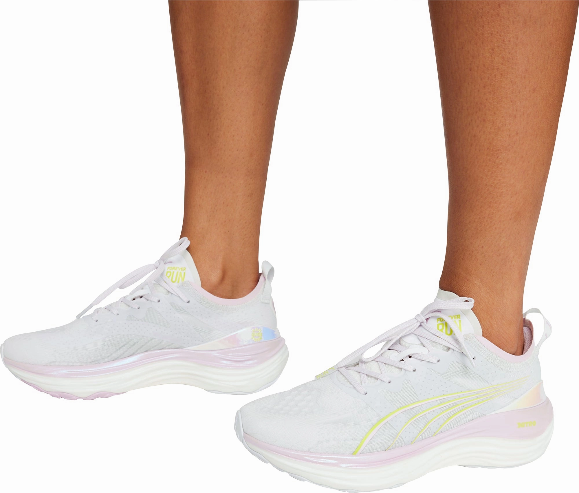 Puma ForeverRun Nitro Womens Running Shoes - White Bold Sneakers