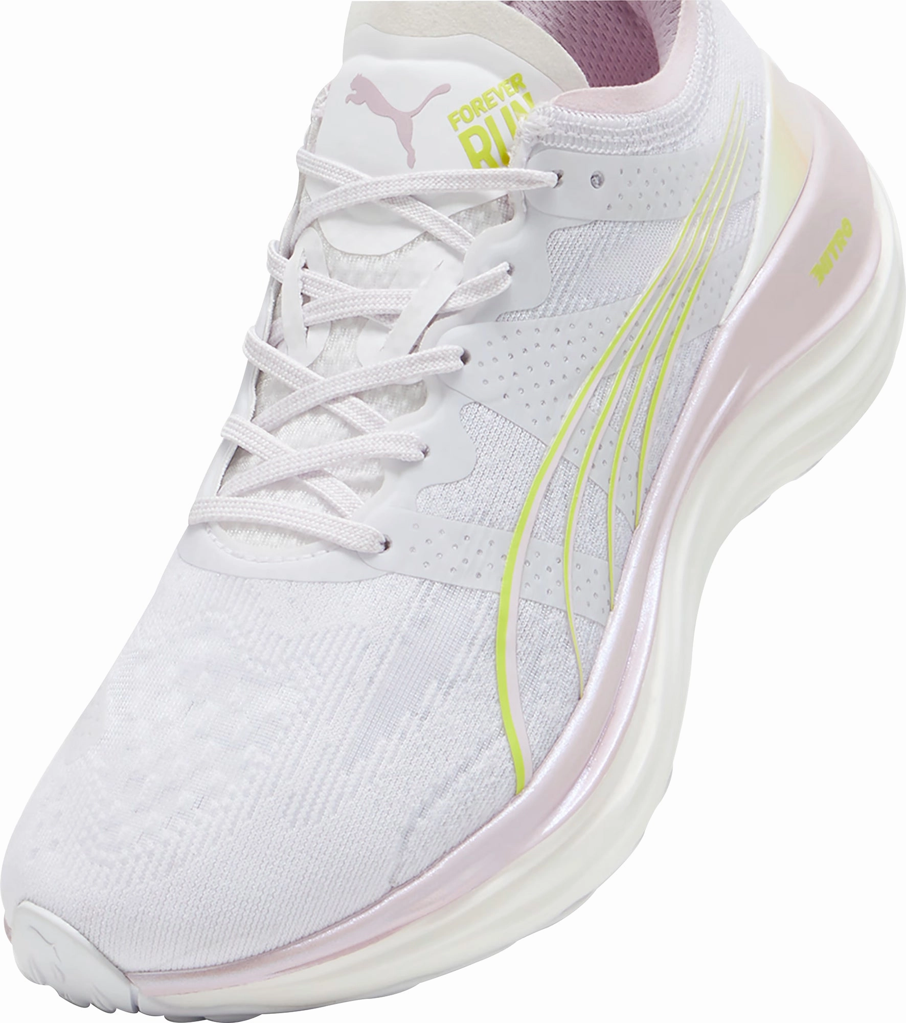 Puma ForeverRun Nitro Womens Running Shoes - White Bold Sneakers