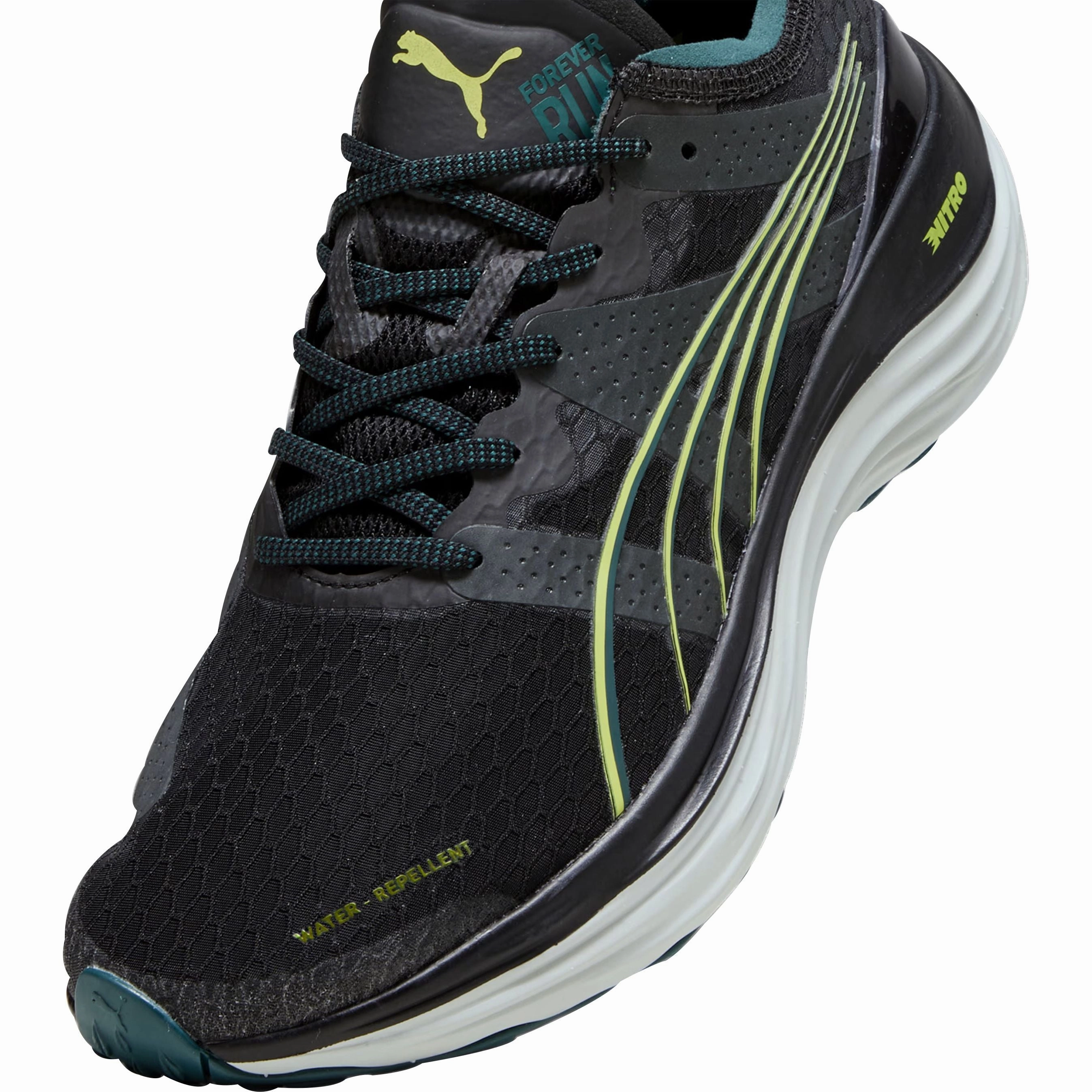 Puma ForeverRun Nitro WTR Mens Running Shoes - Black Cozy Footwear