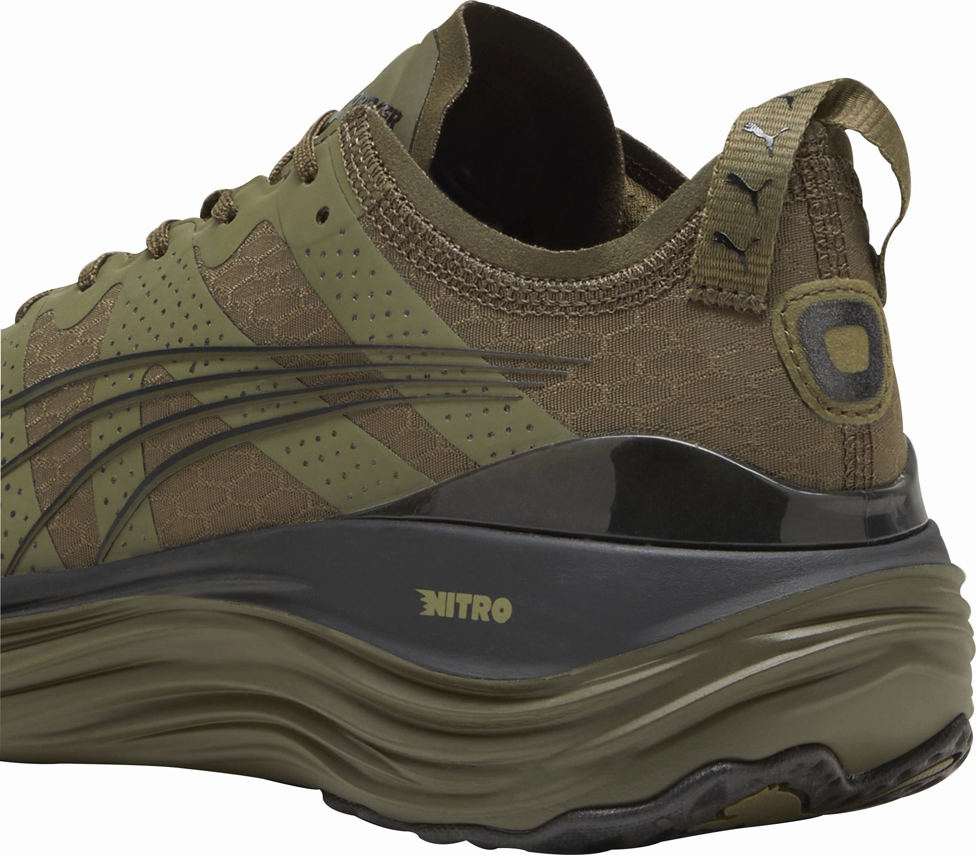 Puma ForeverRun Nitro WTR Mens Running Shoes - Green Cozy Footwear