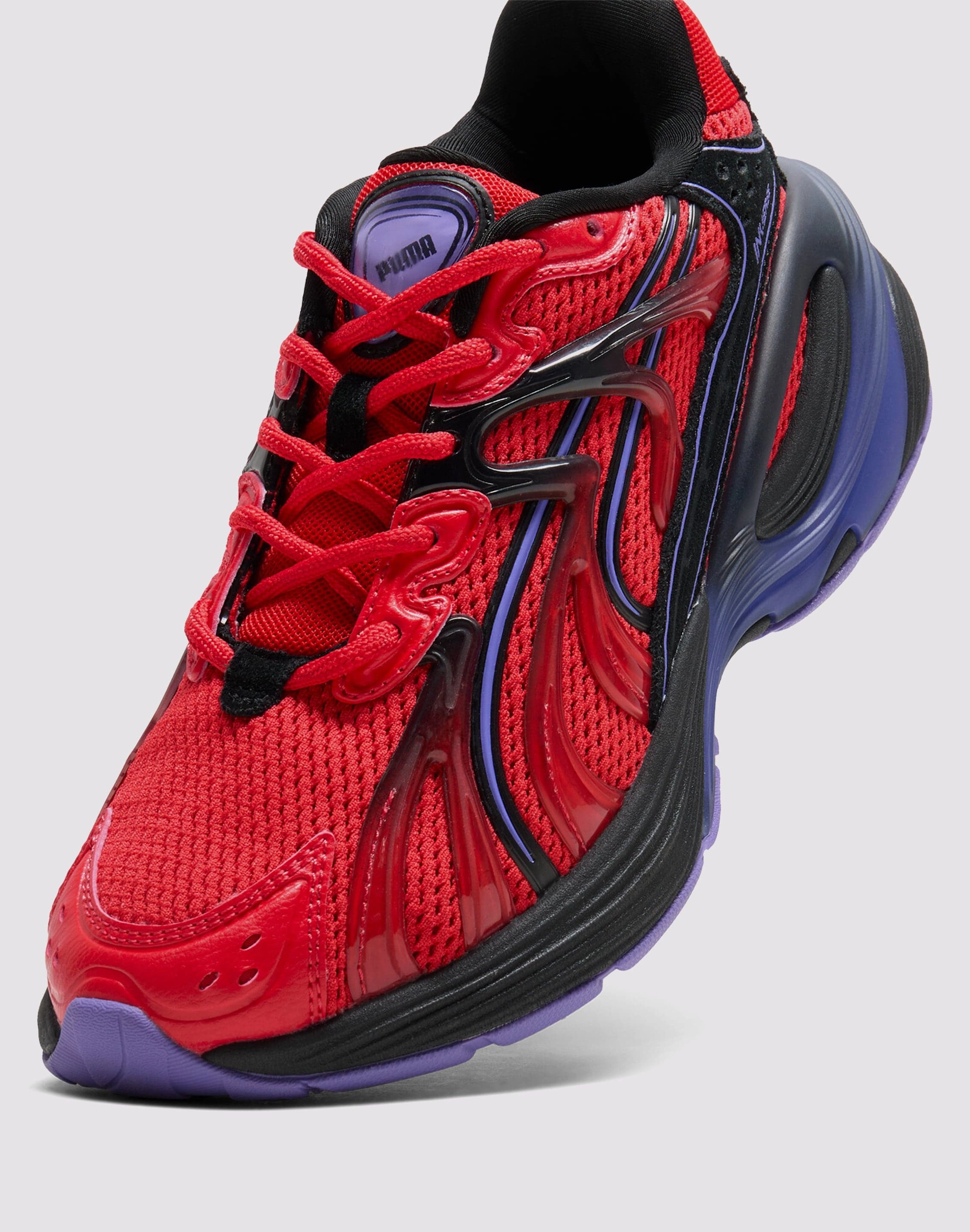 Puma Inverse Chrome "Red/Dark Amethyst" Grade School Kids' Memory Foam Shoes