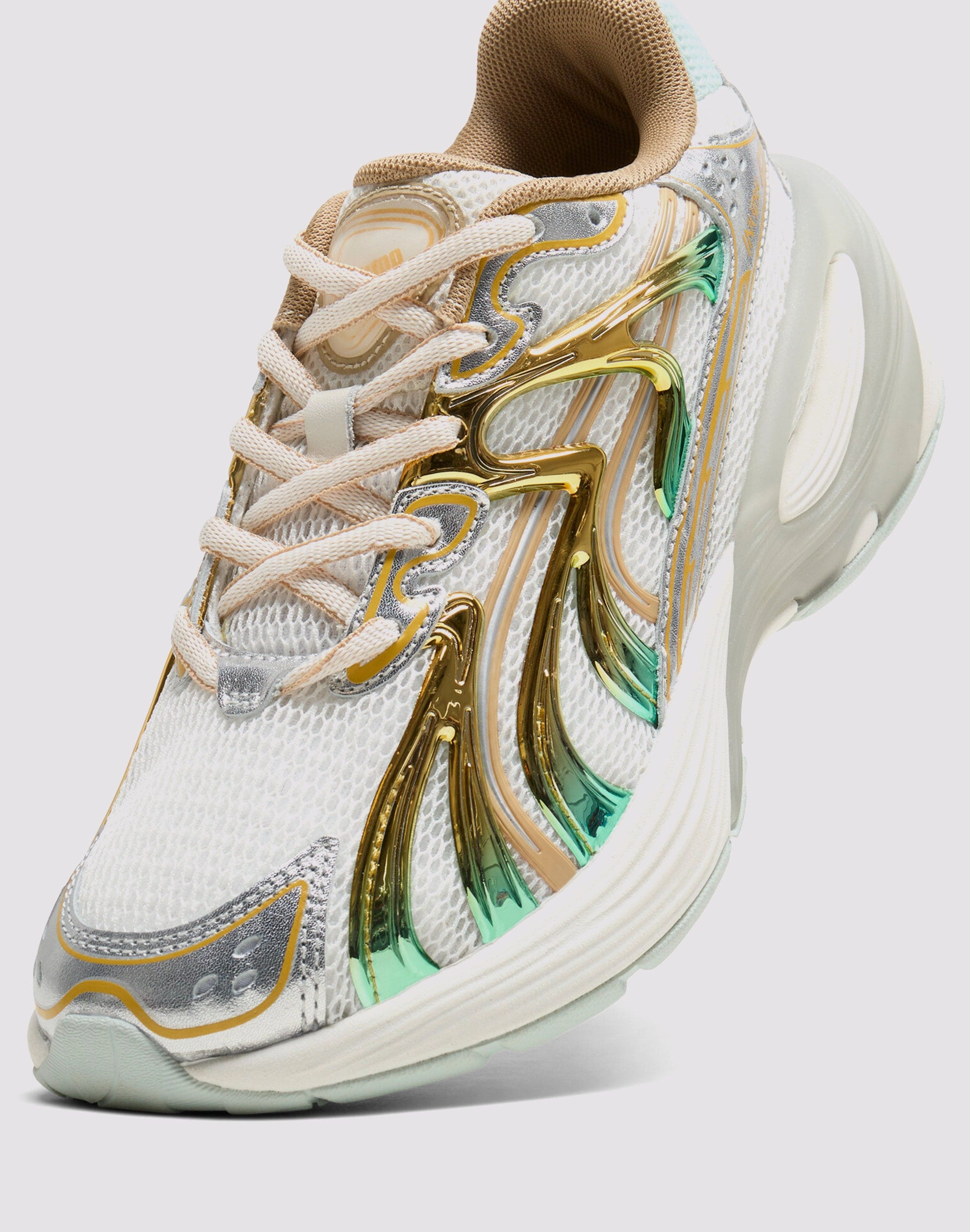 Puma Inverse Metallic "White/Gold" Memory Foam Shoes