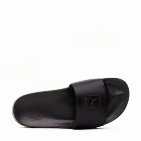 PUMA LEADCAT SATIN PUMA BLACK WOMEN SANDAL SLIDES 365338-01 *** Puma performance shoe models