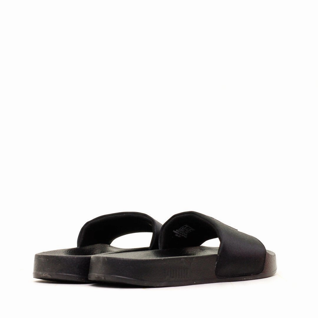 PUMA LEADCAT SATIN PUMA BLACK WOMEN SANDAL SLIDES 365338-01 *** Puma casual footwear shots