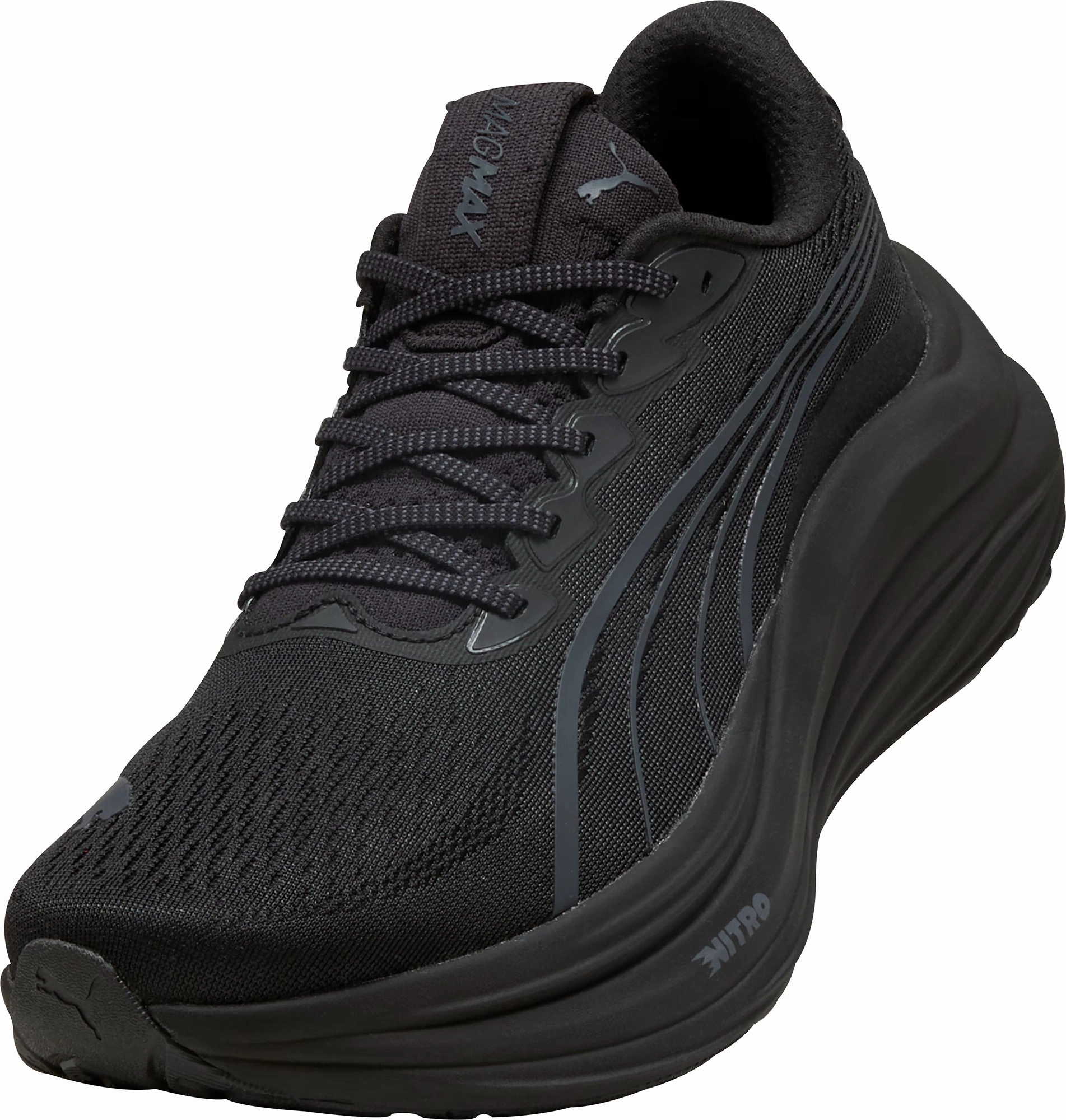 Puma MagMax Nitro Mens Running Shoes - Black Performance Fit Sneakers