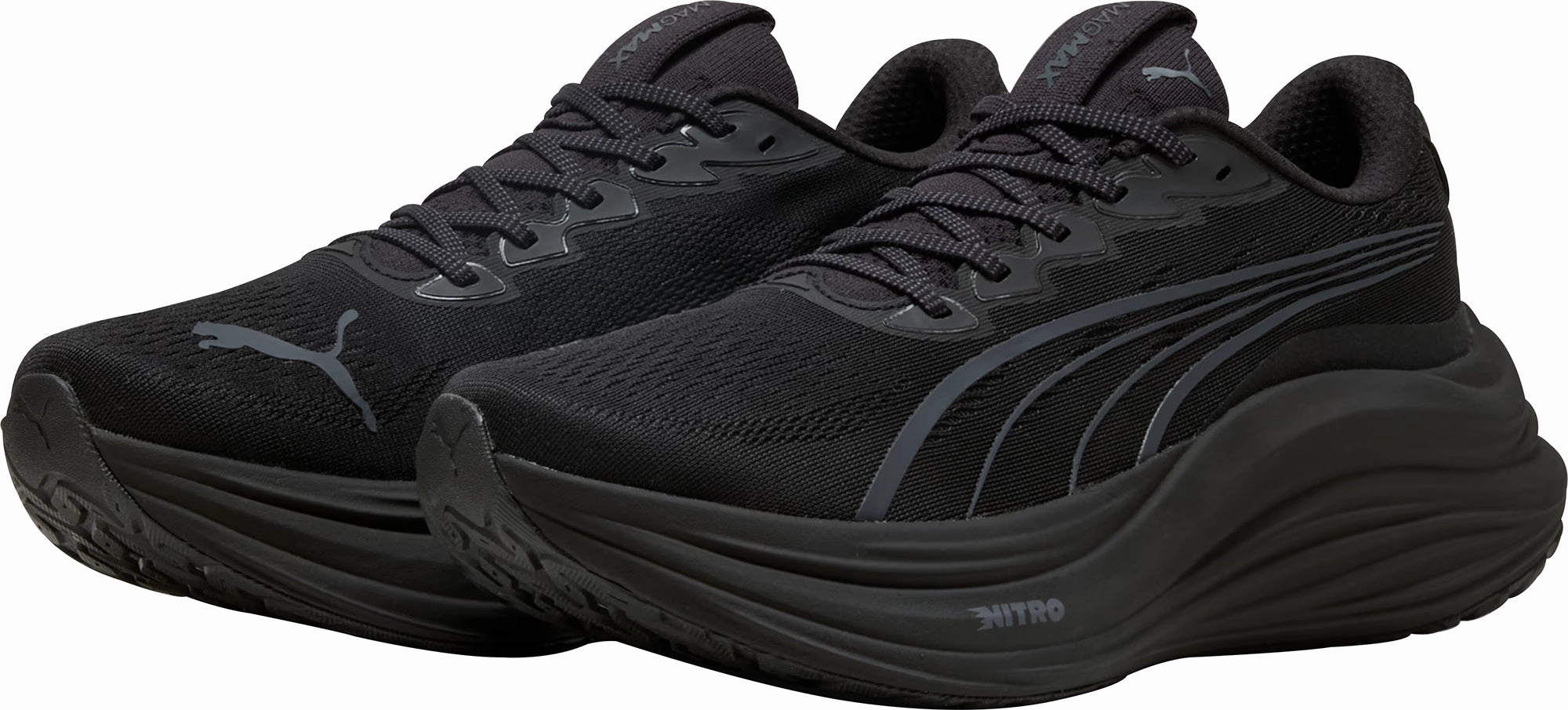 Puma MagMax Nitro Mens Running Shoes - Black Performance Fit Sneakers
