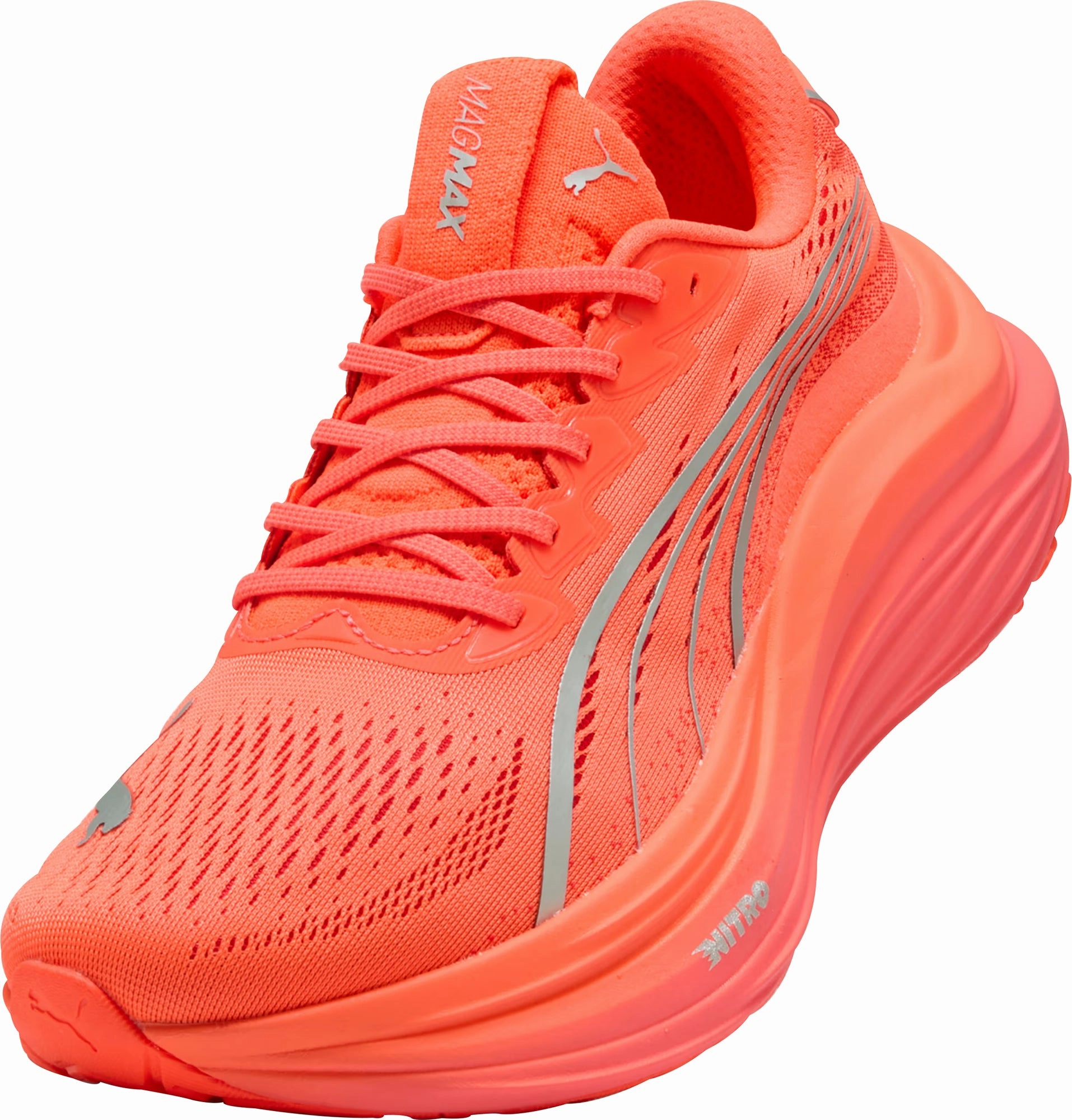 Puma MagMax Nitro Mens Running Shoes - Red Performance Fit Sneakers