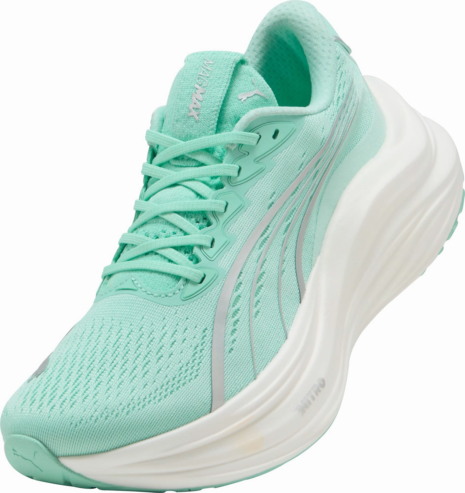 Puma MagMax Nitro Womens Running Shoes - Green Performance Fit Sneakers