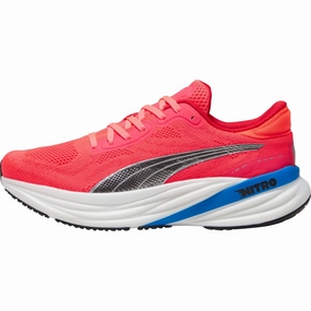 Puma Magnify Nitro 2 Mens Running Shoes - Red Puma sport shoes with bold branding