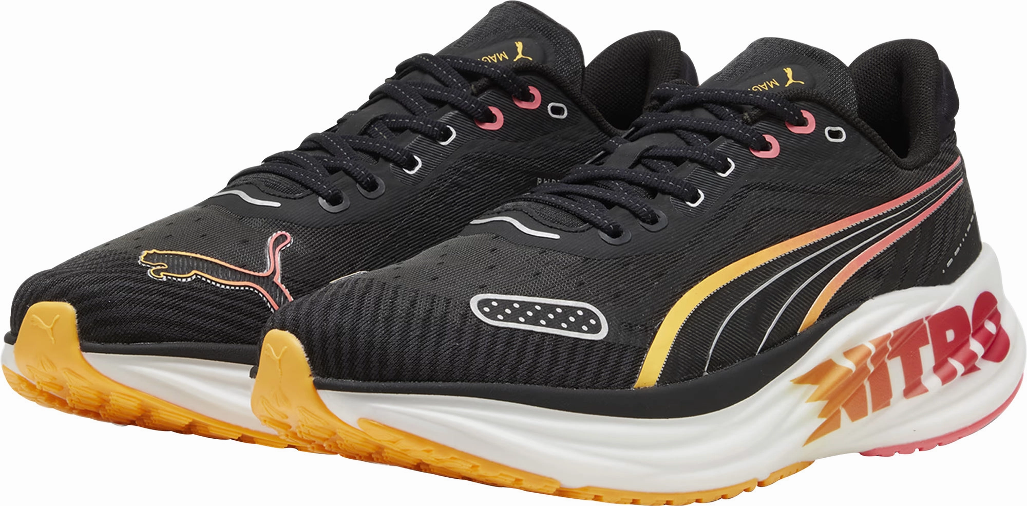 Puma Magnify Nitro 2 Tech Mens Running Shoes - Black Bold Sneakers