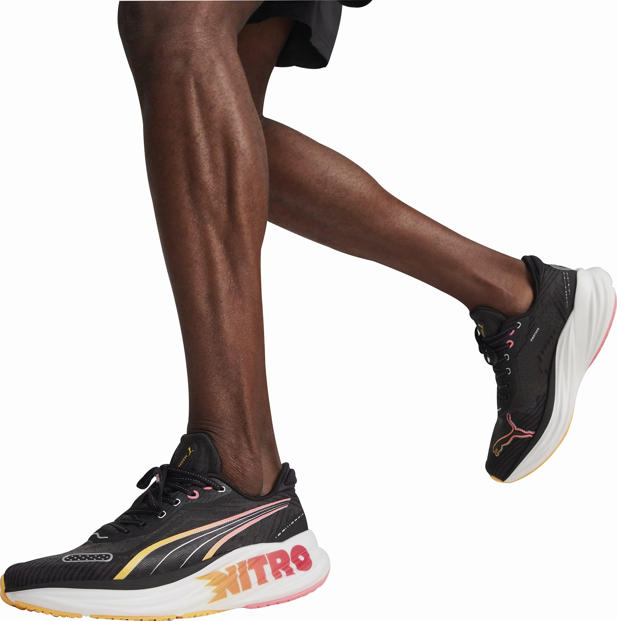 Puma Magnify Nitro 2 Tech Mens Running Shoes - Black Bold Sneakers