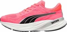 Puma Magnify Nitro 2 Womens Running Shoes - Pink Puma sport shoes with bold branding