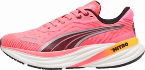 Puma Magnify Nitro 2 Womens Running Shoes - Pink Puma sport shoes with bold branding