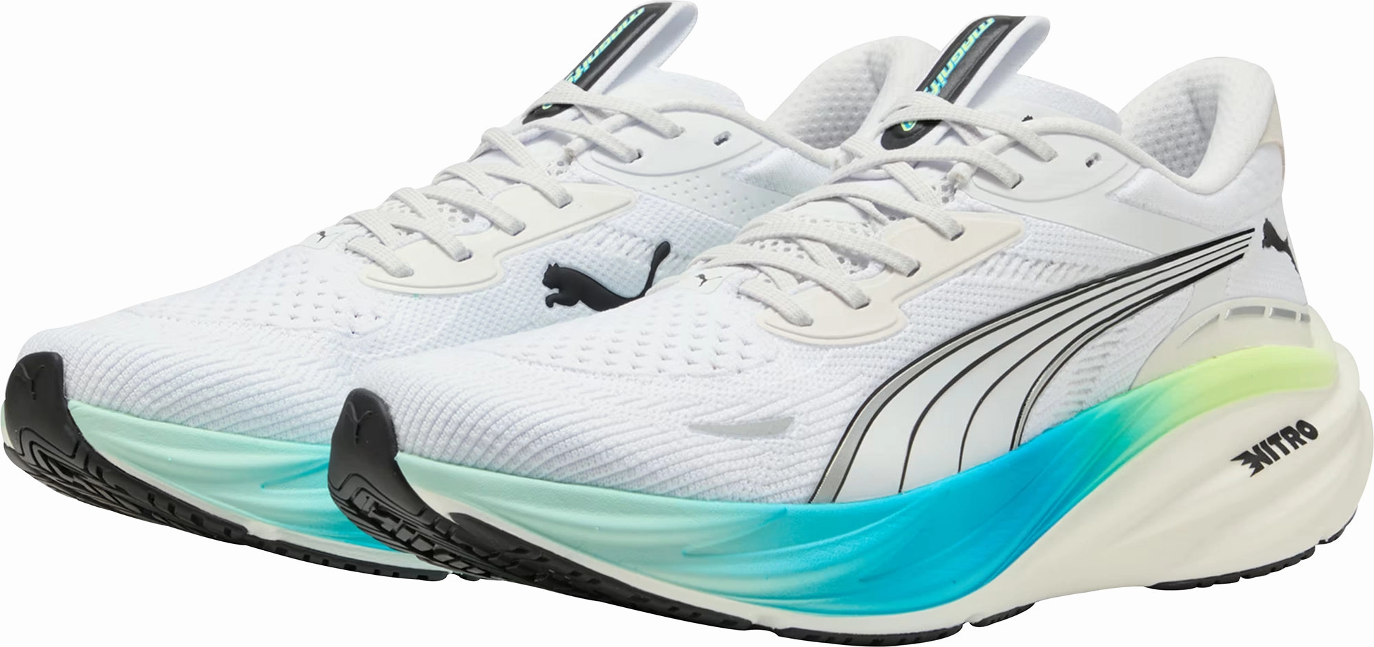 Puma Magnify Nitro 3 Mens Running Shoes - White Cozy Footwear