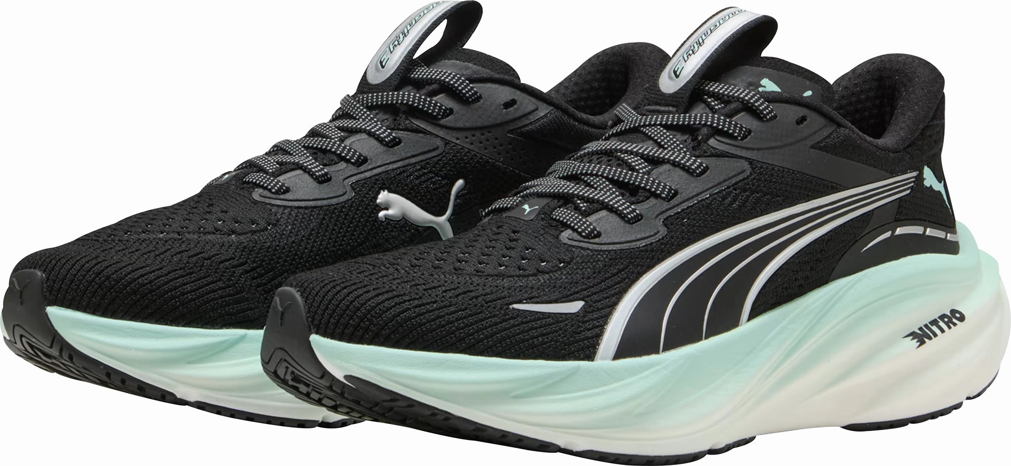 Puma Magnify Nitro 3 Womens Running Shoes - Black Performance Fit Sneakers