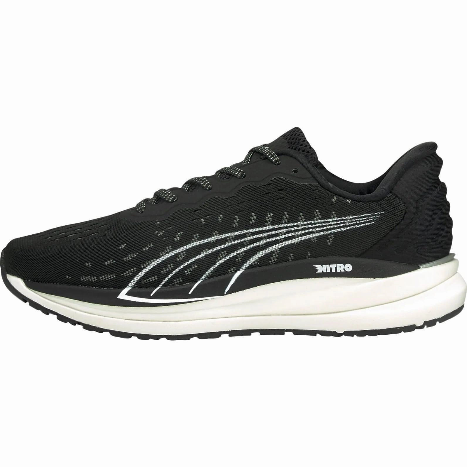 Puma Magnify Nitro Womens Running Shoes - Black Puma athletic shoes for urban lifestyle