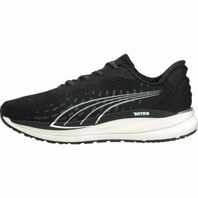 Puma Magnify Nitro Womens Running Shoes - Black Puma athletic shoes for urban lifestyle