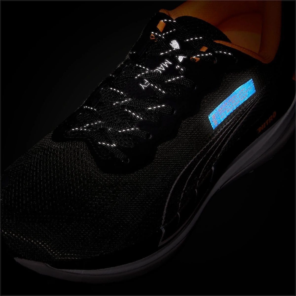 Puma Magnify Nitro WTR Mens Running Shoes - Black Bold Sneakers