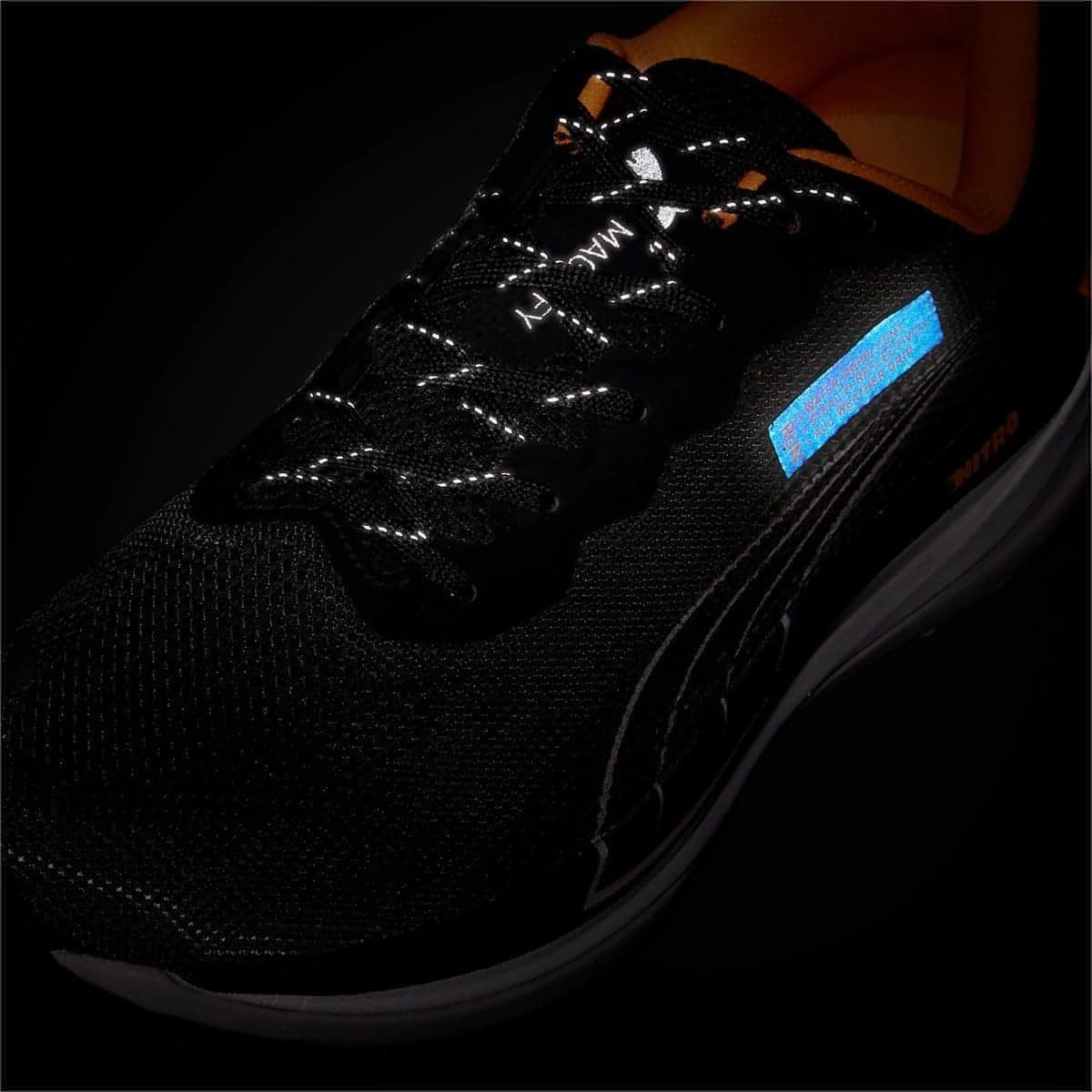 Puma Magnify Nitro WTR Mens Running Shoes - Black Cozy Footwear