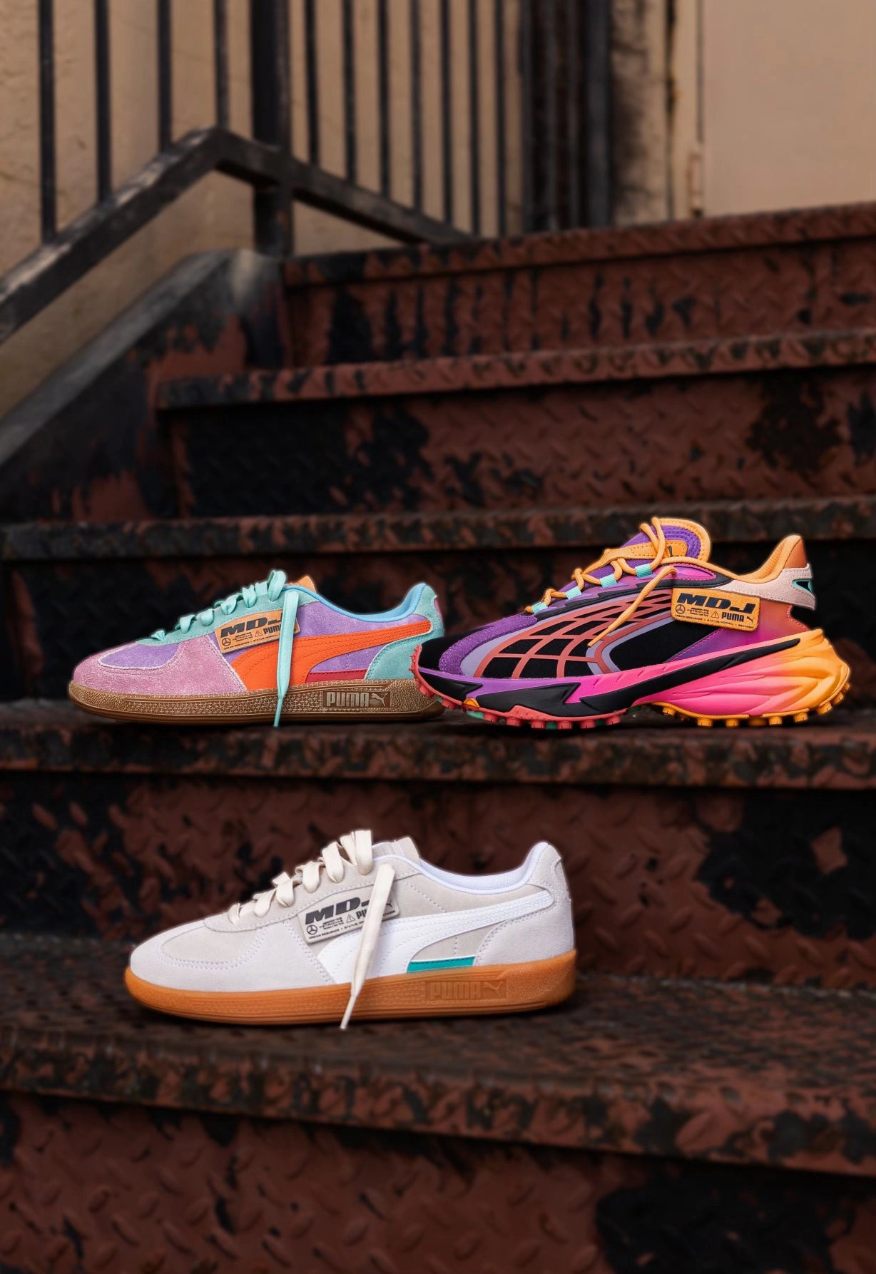 Puma Mercedes-AMG Petronas F1 Palermo x MDJ (White) Puma athletic shoe visuals
