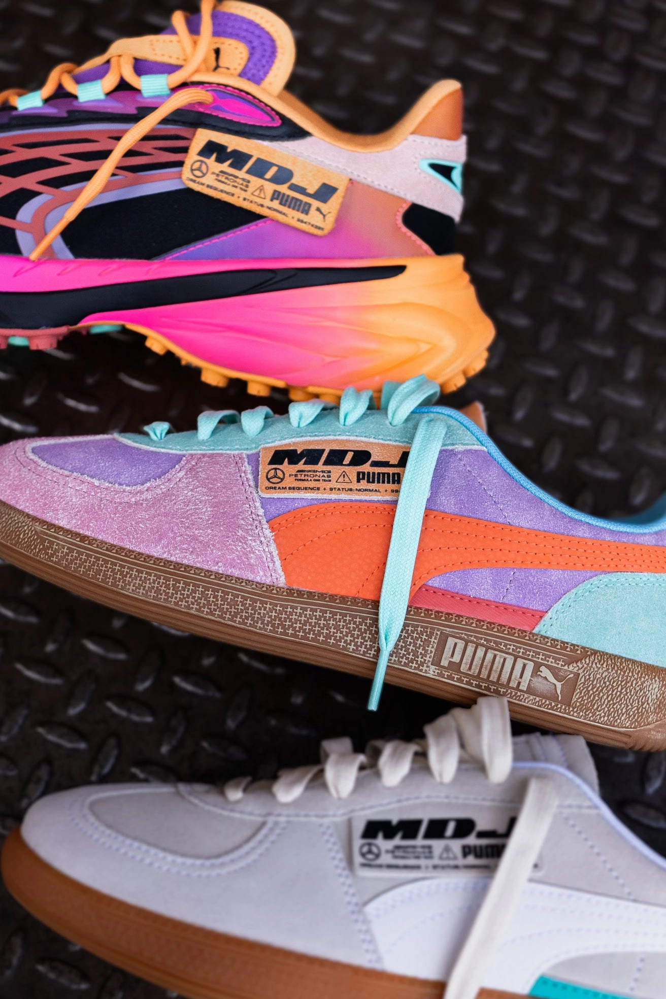 Puma Mercedes-AMG Petronas F1 Palermo x MDJ (White) Puma athletic shoe visuals