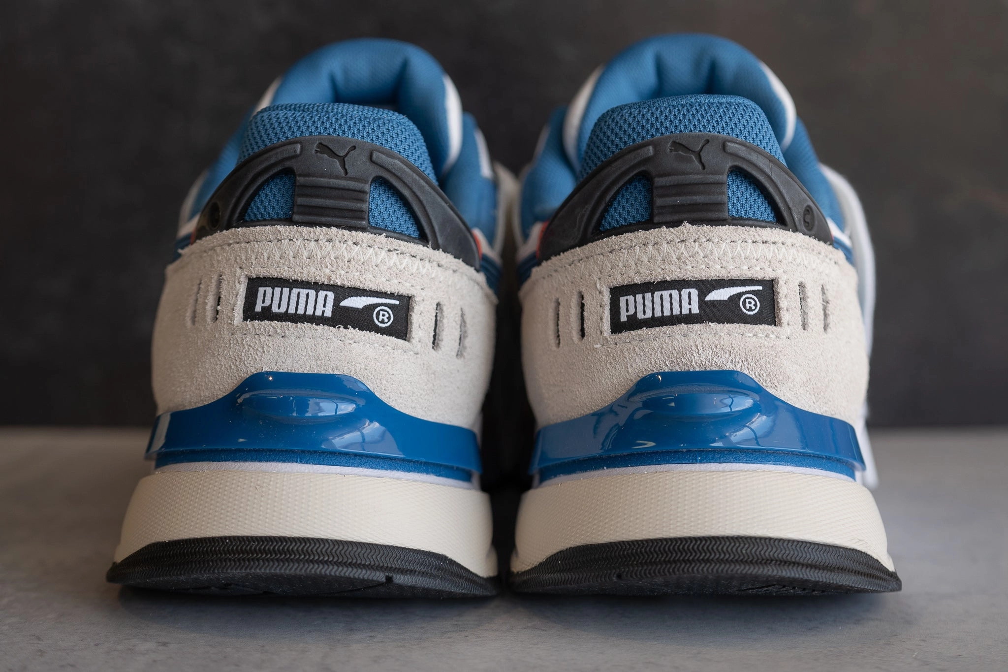 Puma Mirage Sport Go For (Puma White/Mineral Blue) Puma athletic shoe visuals