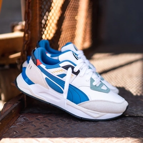 Puma Mirage Sport Go For (Puma White/Mineral Blue) Puma trendy footwear styles