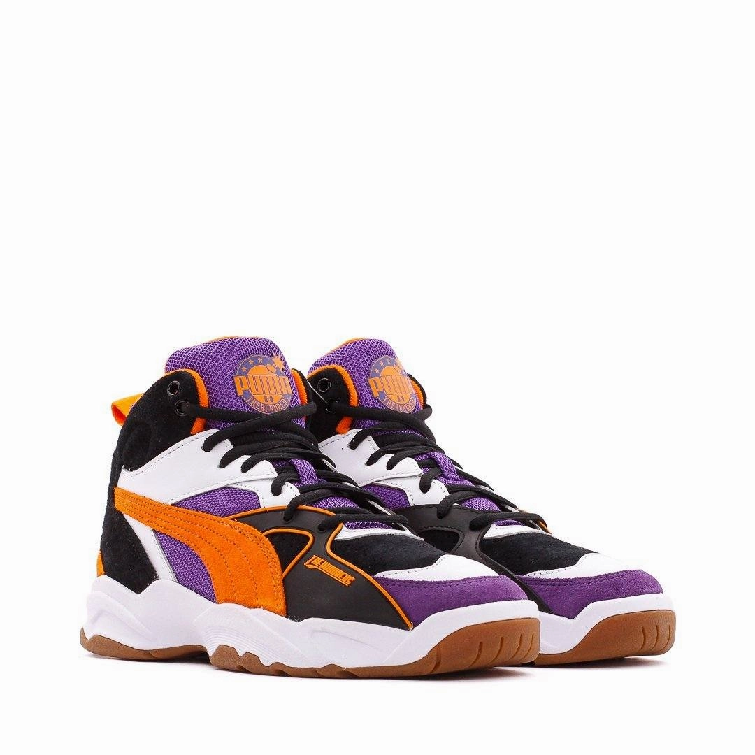 Puma Performer Mid x The Hundreds Black Persimmon Orange Men 371384-01 Puma casual footwear shots