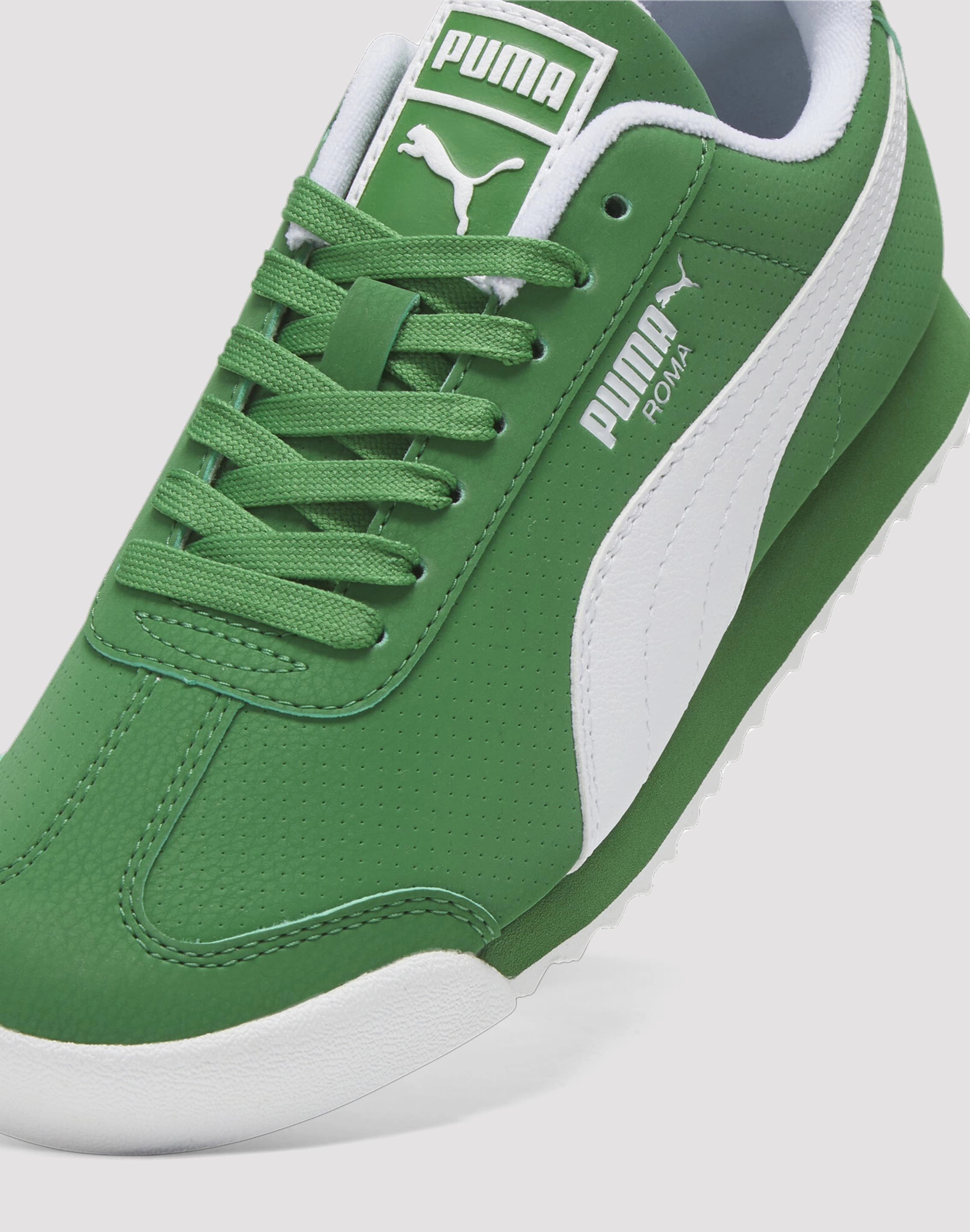 Puma Roma Reversed Grade School Boys' "Green/White" Memory Foam Shoes