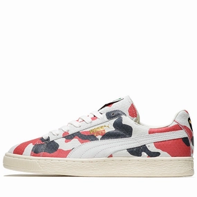 Puma Suede Made In Japan KOI - White/Red Puma bold casual footwear