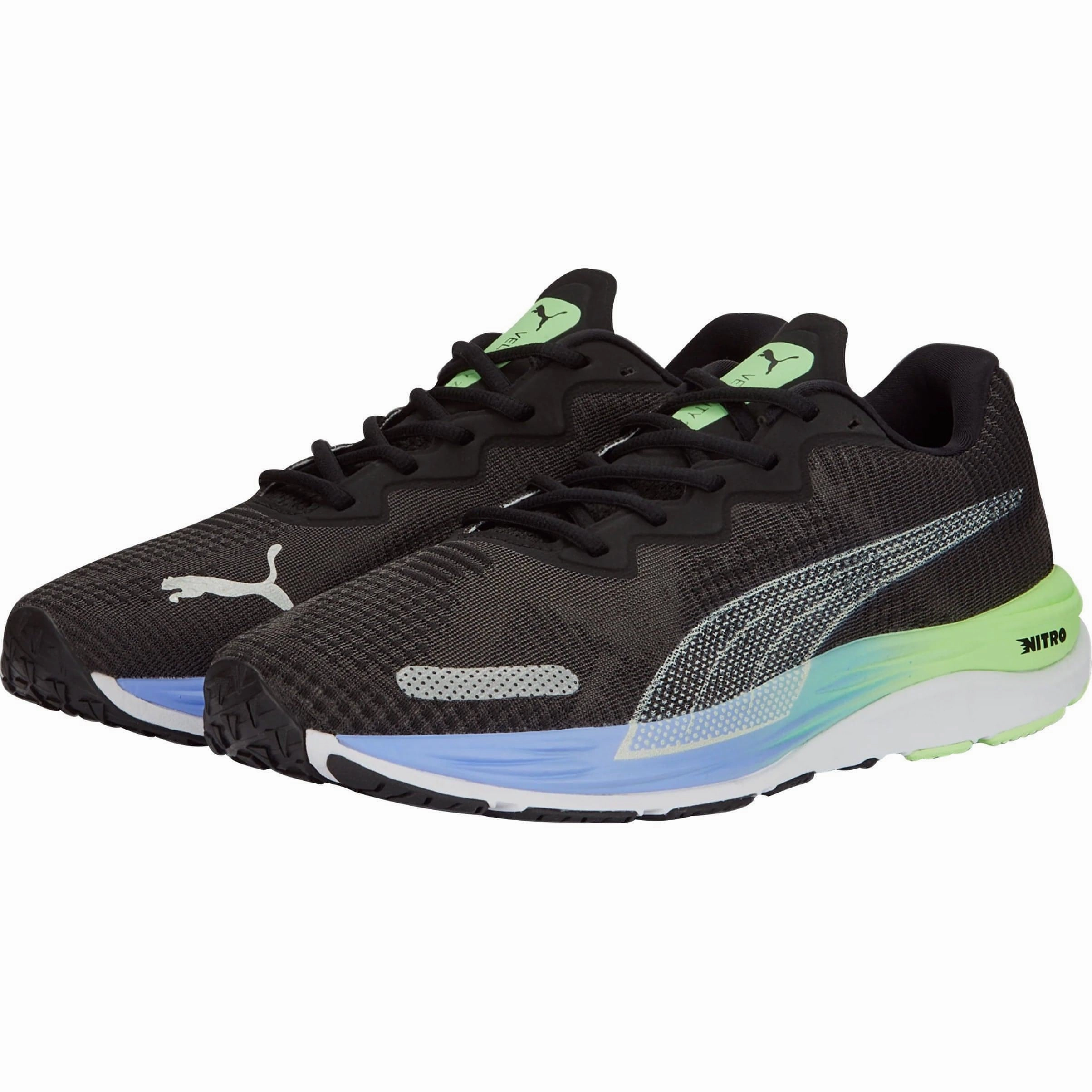 Puma Velocity Nitro 2 Fade Mens Running Shoes - Black Bold Sneakers