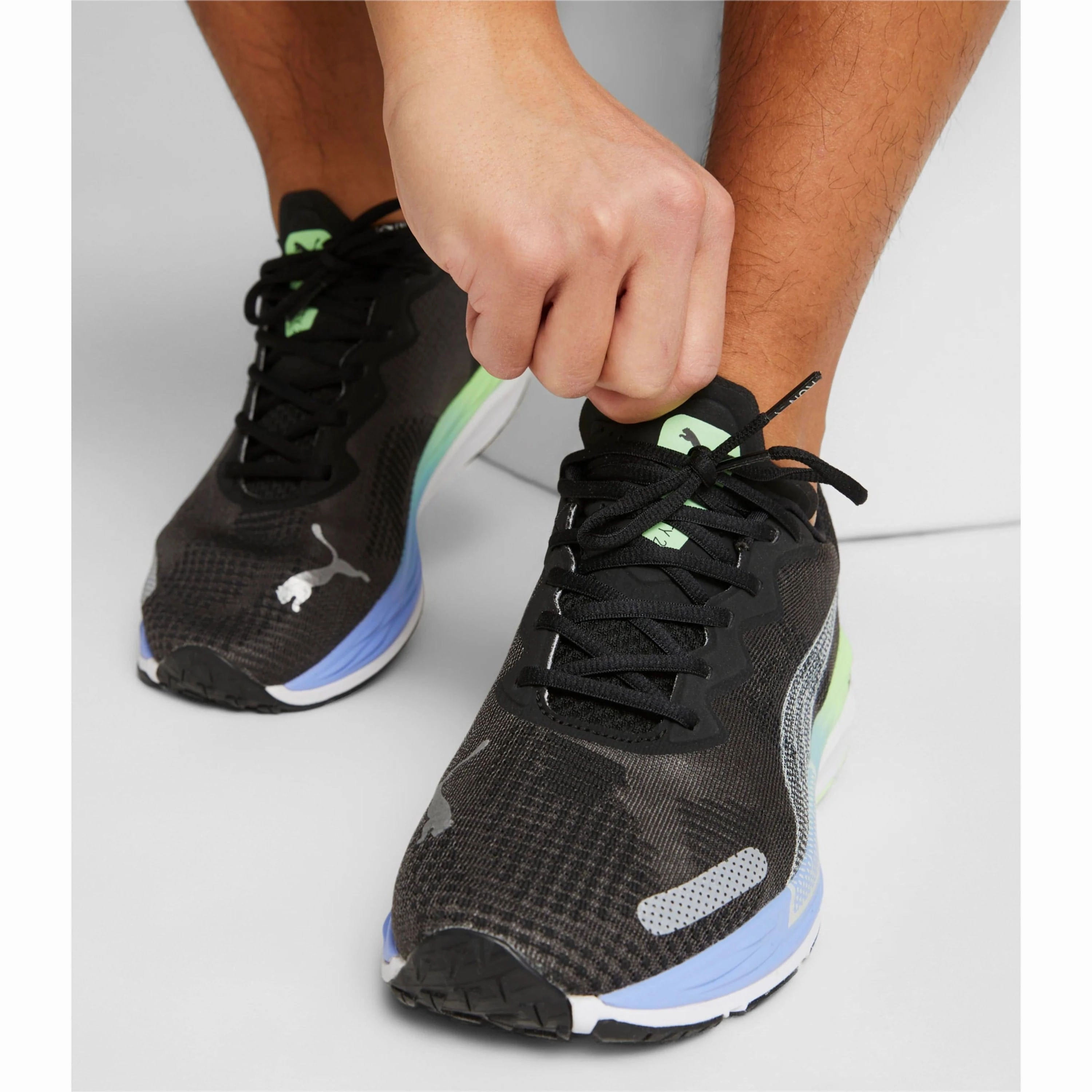 Puma Velocity Nitro 2 Fade Mens Running Shoes - Black Bold Sneakers