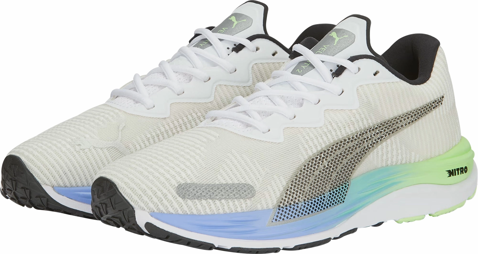Puma Velocity Nitro 2 Fade Mens Running Shoes - White Cozy Footwear