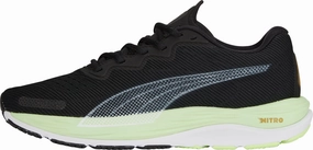 Puma Velocity Nitro 2 Womens Running Shoes - Black Puma sport shoes with bold branding
