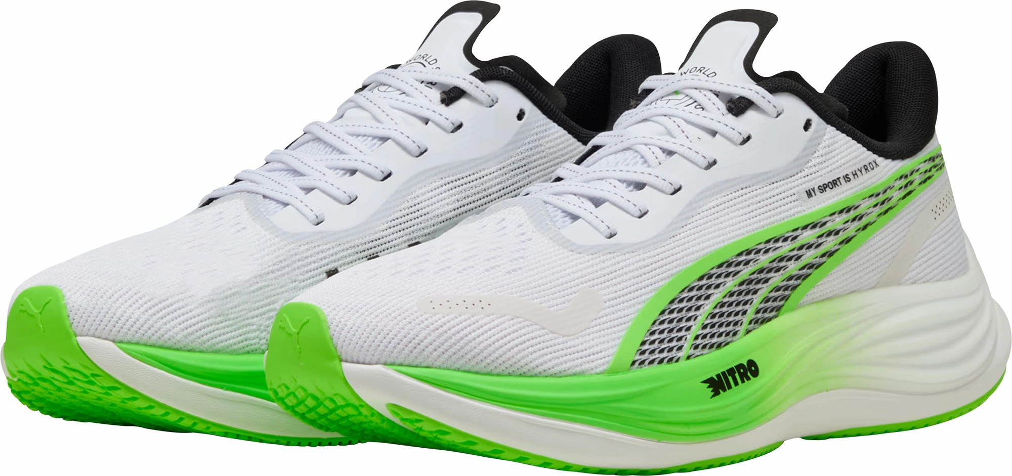 Puma Velocity Nitro 3 HYROX Mens Running Shoes - White Performance Fit Sneakers