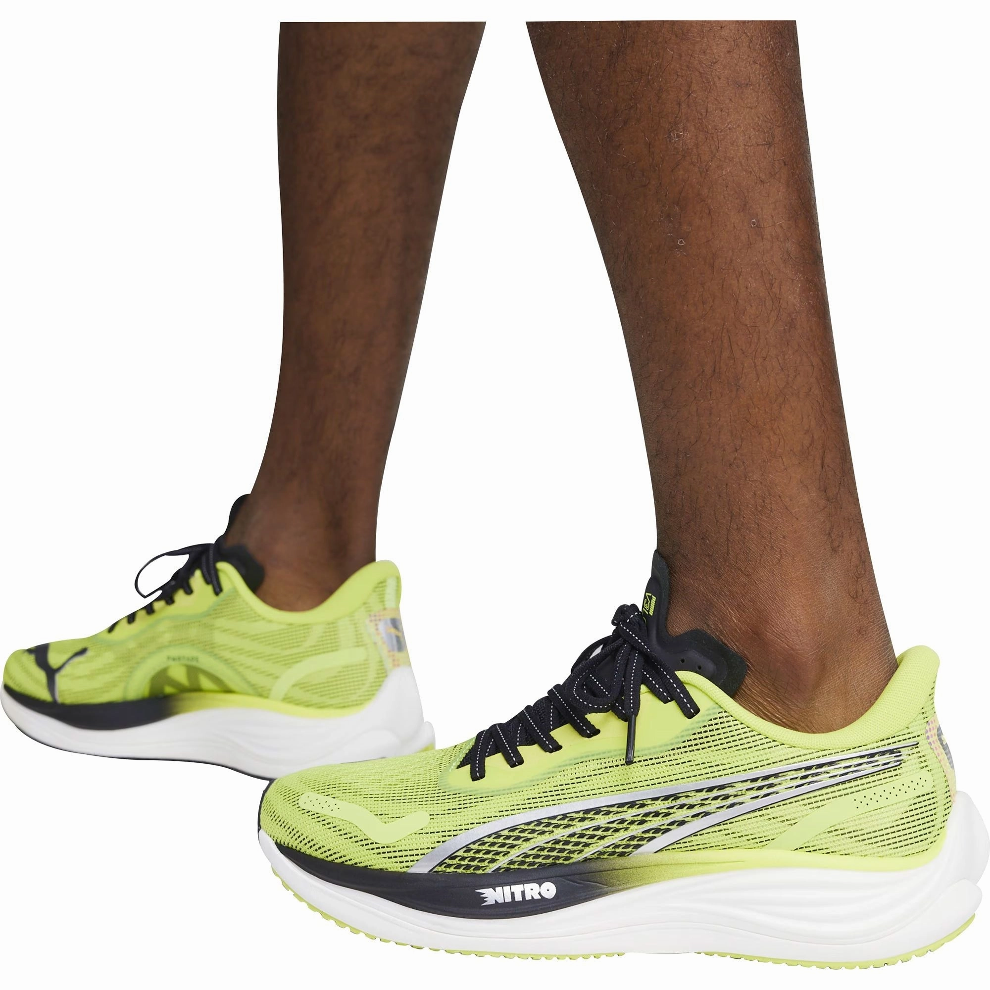 Puma Velocity Nitro 3 Mens Running Shoes - Green Bold Sneakers