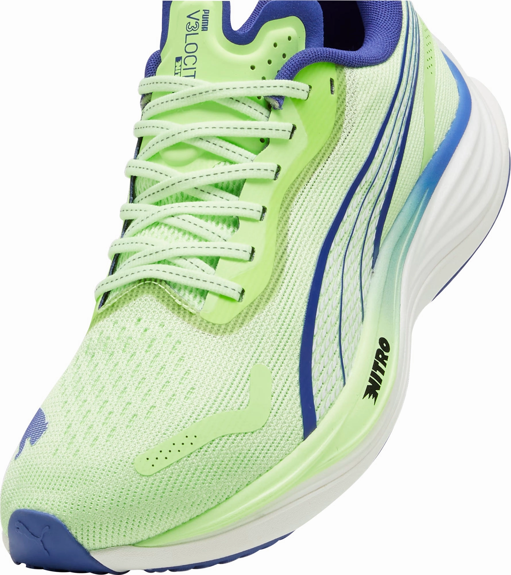 Puma Velocity Nitro 3 Mens Running Shoes - Green Cozy Footwear