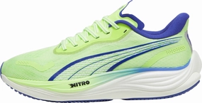 Puma Velocity Nitro 3 Mens Running Shoes - Green Puma sport shoes with bold branding