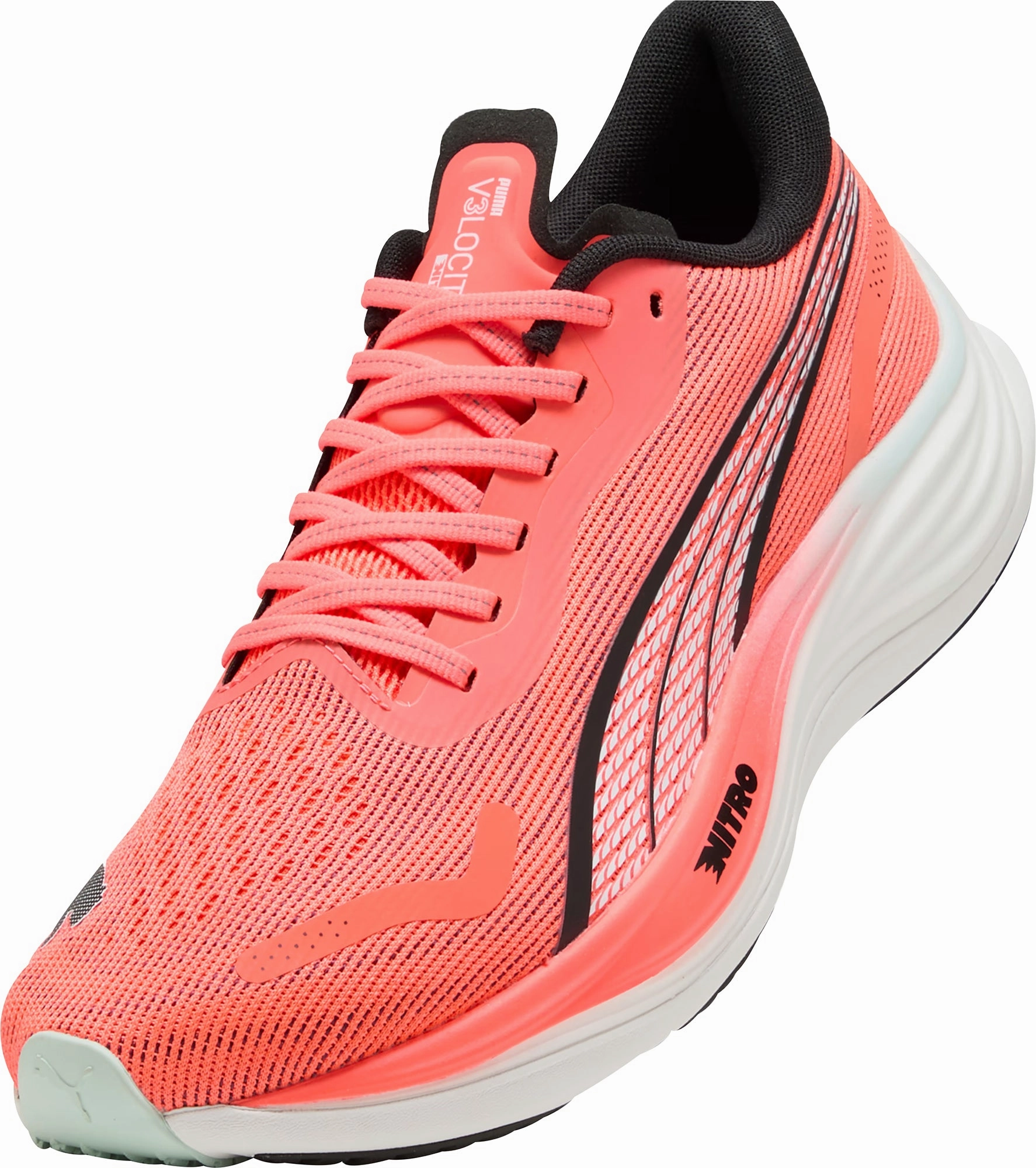 Puma Velocity Nitro 3 Mens Running Shoes - Red Bold Sneakers