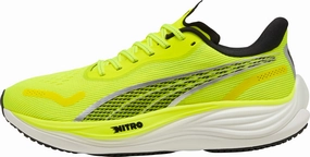 Puma Velocity Nitro 3 Mens Running Shoes - Yellow Puma sport shoes with bold branding