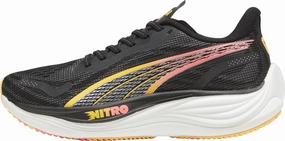 Puma Velocity Nitro 3 Womens Running Shoes - Black Puma sport shoes with bold branding