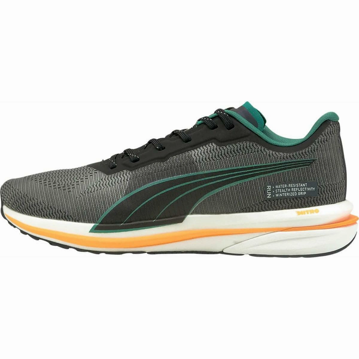 Puma Velocity Nitro WTR Mens Running Shoes - Black Puma athletic shoes for urban lifestyle