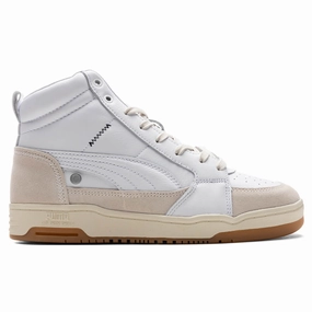 Puma x AMI Slipstream Mid - White/Pristine Puma shoes with suede and modern shape