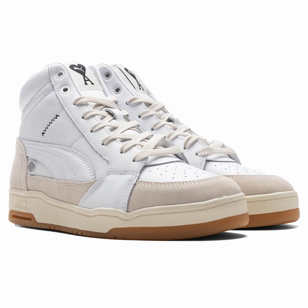Puma x AMI Slipstream Mid - White/Pristine Puma Suede Street Sneakers