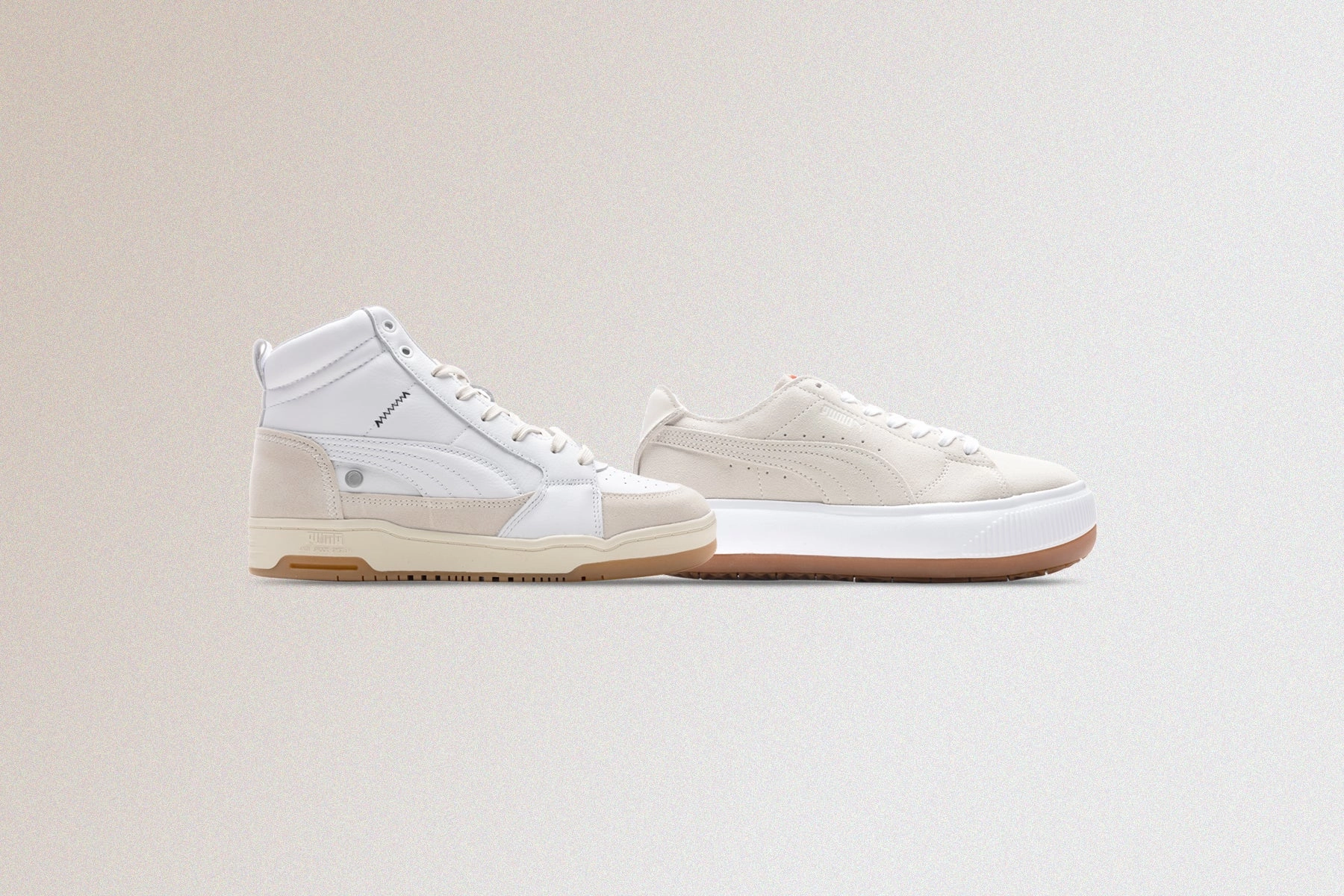 Puma x AMI Slipstream Mid - White/Pristine Puma Suede Street Sneakers