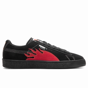 Puma x Butter Goods Suede Classic - Black/Red Puma shoes with suede and modern shape