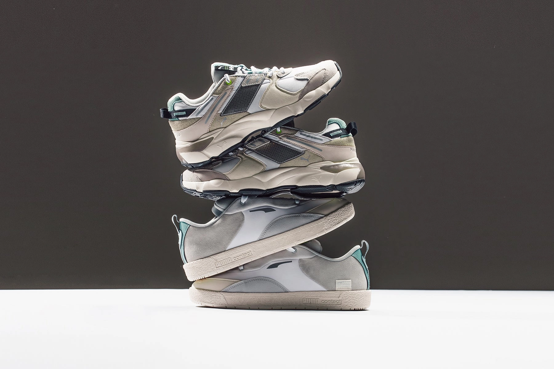 Puma x Helly Hansen LQD Cell Extol - Glacier Grey/Whisper White Puma Suede Street Sneakers