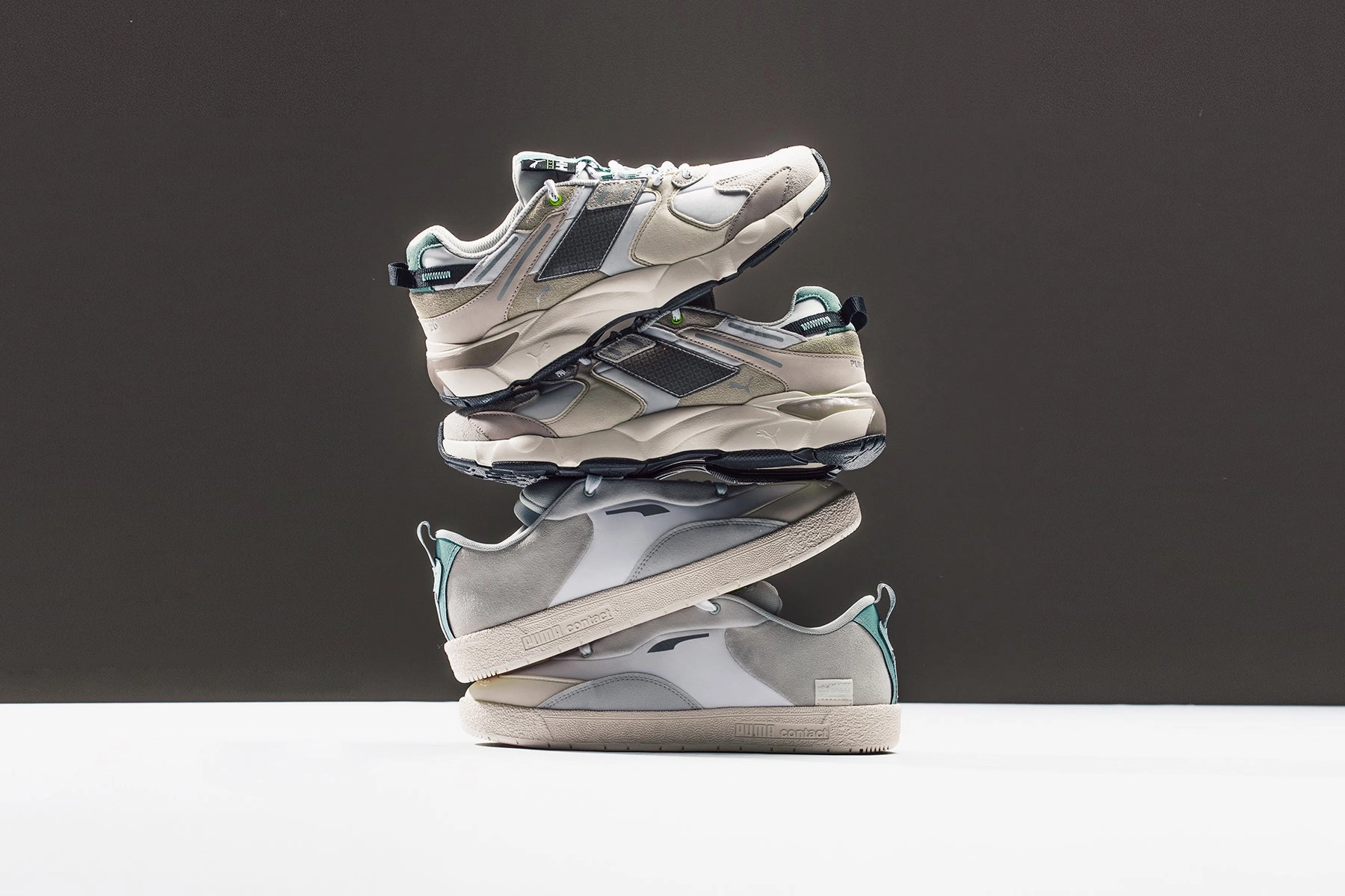 Puma x Helly Hansen Oslo-City - White/Glacier Grey Puma Suede Street Sneakers