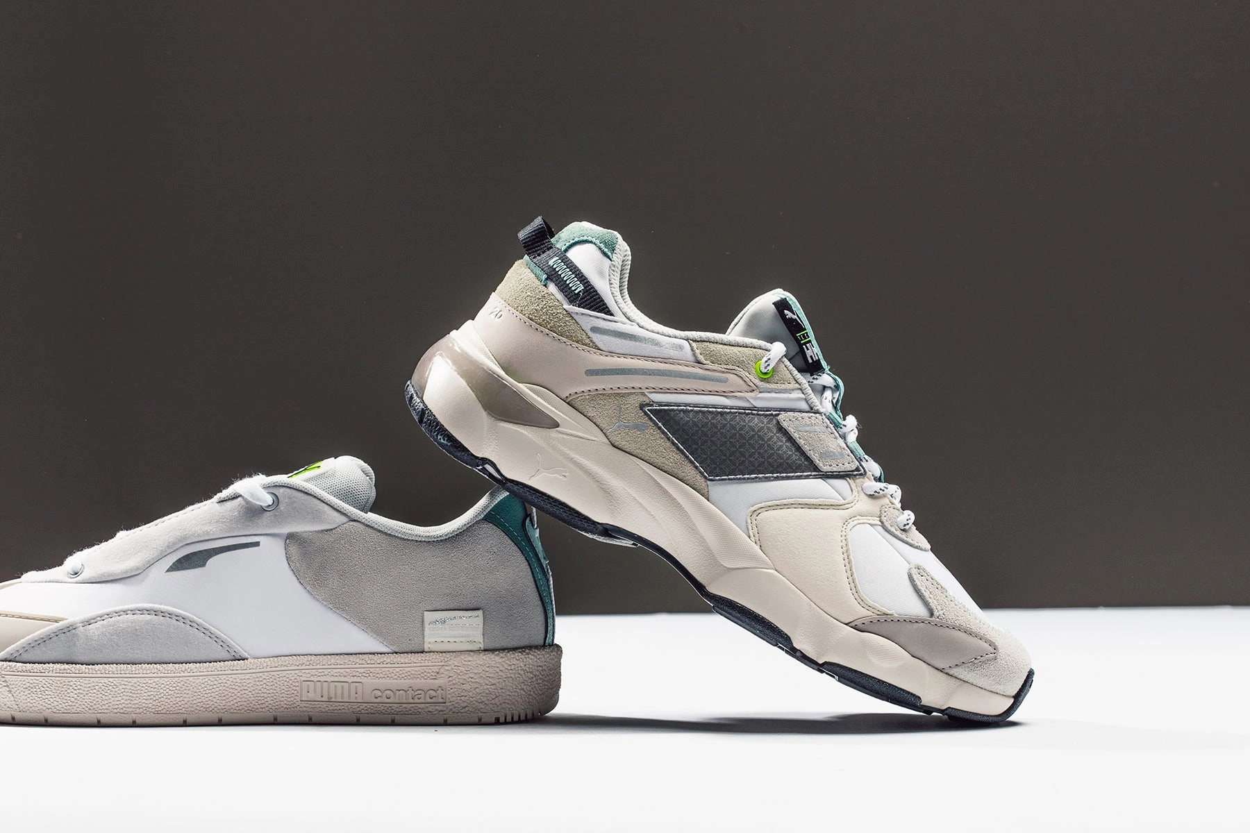 Puma x Helly Hansen Oslo-City - White/Glacier Grey Puma Suede Street Sneakers