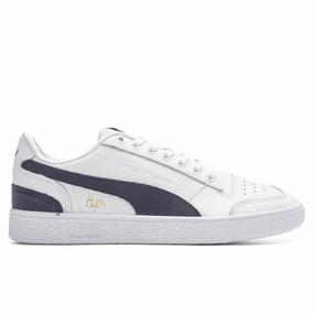 Puma x Hussle Way Ralph Sampson - White/Peacoat Puma shoes with suede and modern shape